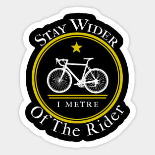 Stay Wider Of The Rider Cycling Sticker